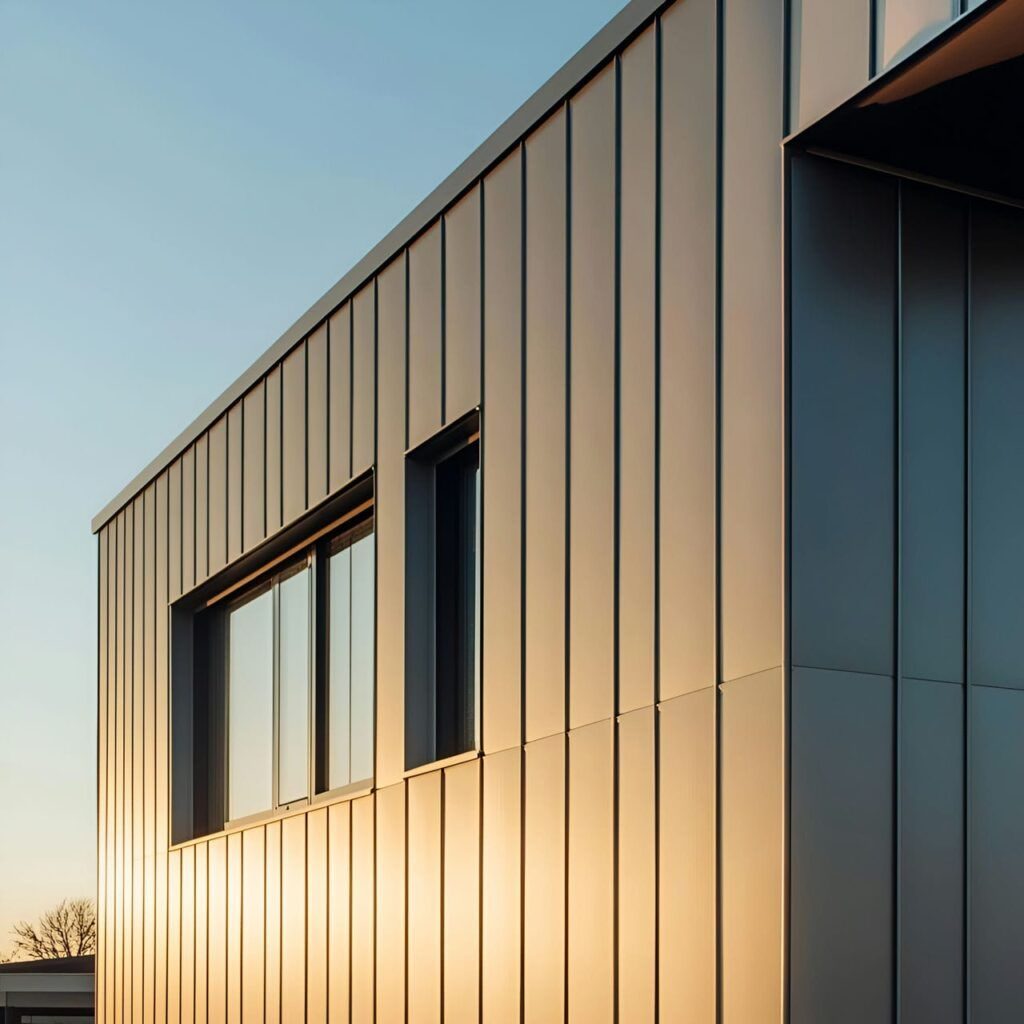 Materiali di facciata · zinco, rame, legno, gres